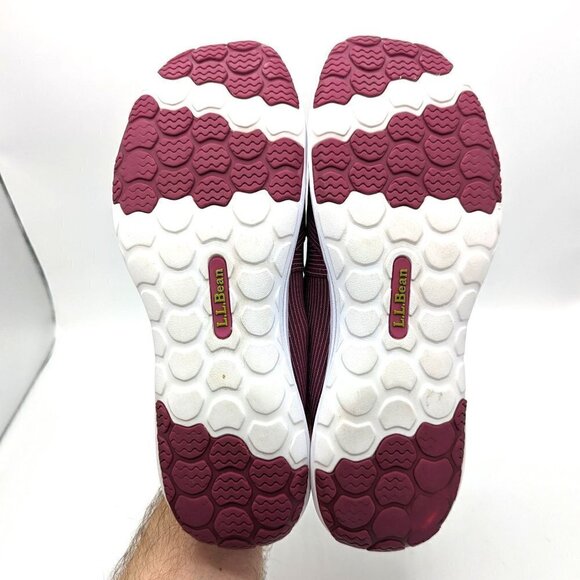 LL Bean Back Cove Slip On Comfort Loafer Shoe Womens 10 (41) Raspberry White - Picture 5 of 6